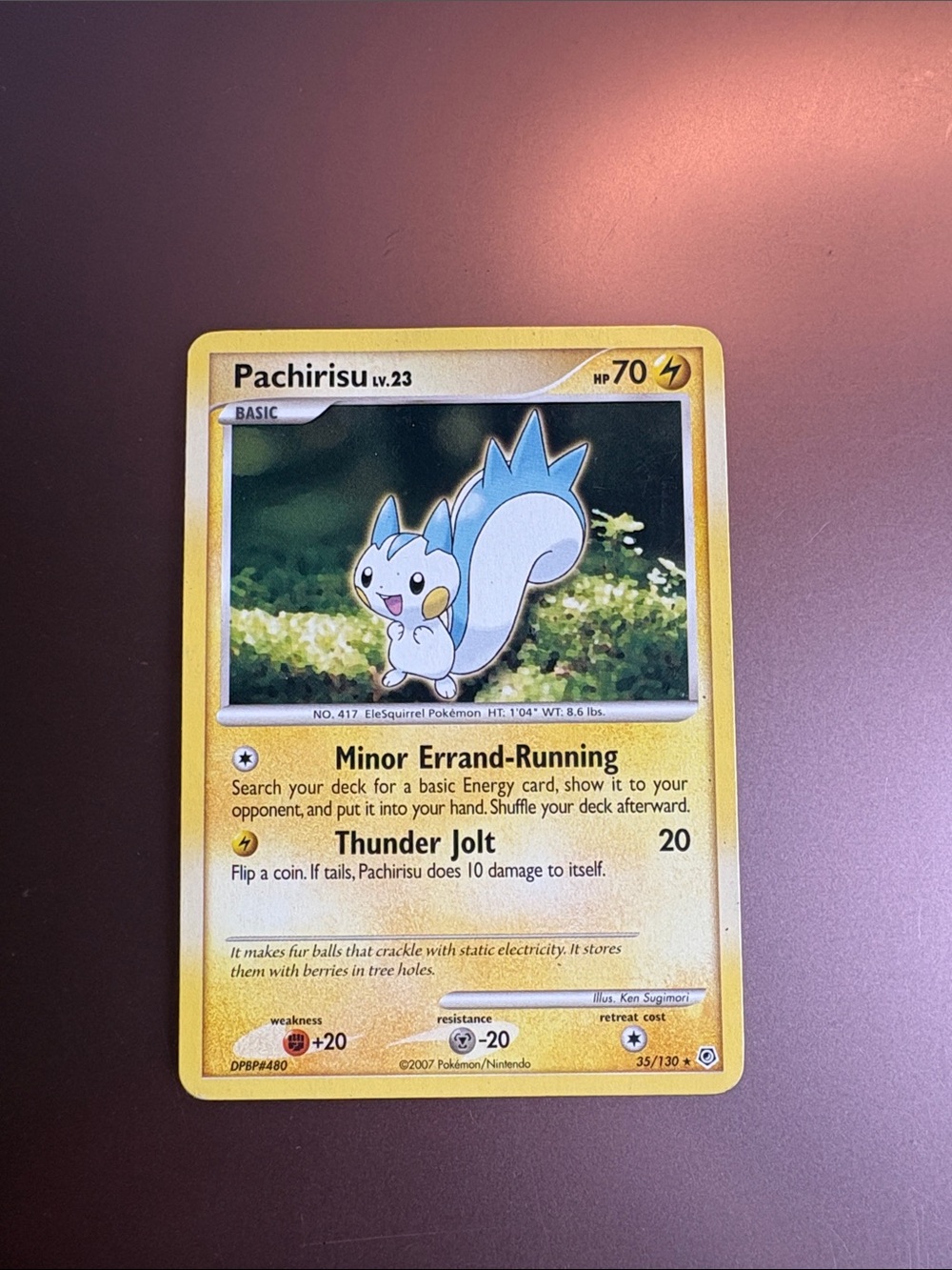 Pokemon Yellow-Trim Pachirisu Trading Card
